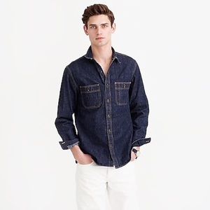 J.Crew Selvedge Indigo Denim Shirt, Small